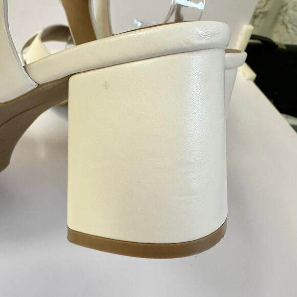 Aerosoles Cosmos Crisscross Platform Sandal in Eggshell Size 9.5 Block Heel - Picture 11 of 16